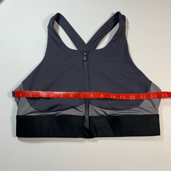 Fabletics grey no bounce front zip sports bra - Picture 8 of 15